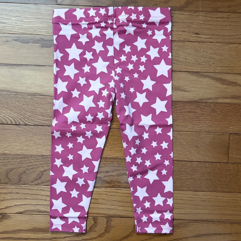 ✨5/$15✨ NWT•Wonder Nation• Girl's Tough Leggings | Pink Star | 18m - Picture 2 of 4